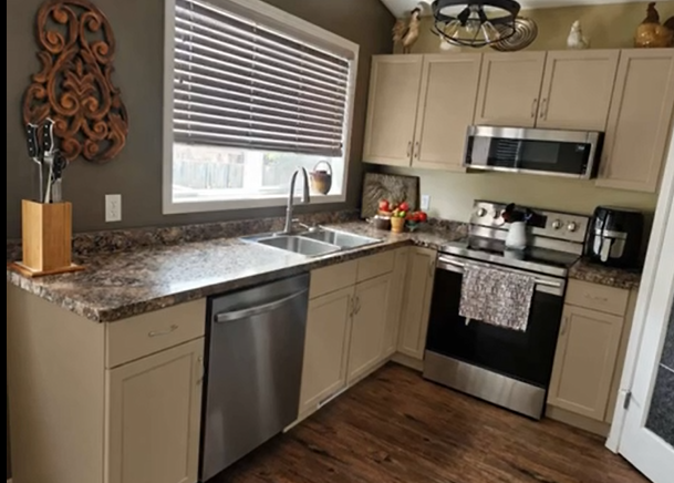 Cream Kitchen Cabinet Spray-Painting Project At MaksCo Cabinet Refacing