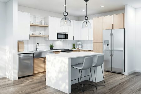 No Mess Kitchen Makeover: Cabinet Refacing & Spray Painting